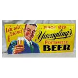 SST EMB. YUENGLINGS BEER SIGN W/ MAN 39X17