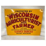 SST EMB WISCONSIN AGRI & FARMER SIGN 9X7