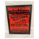 NOS SST EMB. NY STATE SEED STOCK SIGN 10X14