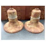 PAIR EARLY CAST WESTINGHOUSE LIGHT SHADES