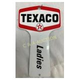SS METAL TEXACO LADIES RESTROOM KEY 3 1/2X5 1/2