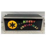 LIGHTED MERRY CHRISTMAS SPINNER SIGN