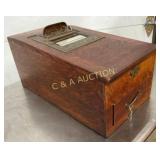 EARLY COUNTRY STORE OAK RECEIPT BOX 10X19