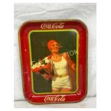1930 COCA COLA SERVING TRAY W/ LADY 10X13