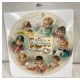 7" 1892 HOODS CALENDAR NICE GRAPICS