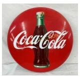 24" PORC. COCA COLA BUTTON W/ BOTTLE