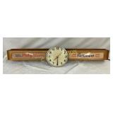 UNUSUAL PHILIP MORRIS CAN SIGN W/ CLOCK 42X9