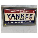 1939 HEAVY PAPER BANNER YANKEE CIGARS 5C 36X18