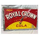 1941 SST FRAMED EMB. RC COLA SIGN 34X22
