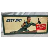 FRAMED CB RC COLA BEST HIT W/ BASEBALL BOY 29X12