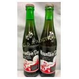 (2) FULL 10OZ DEW BOTTLES PAT,JOHNNY,BRENDA,DAVID