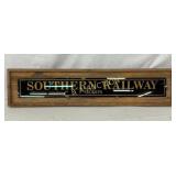 SOUTHERN RR GLASS TICKET SIGN 38 1/2X10