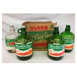 4 1G. MT. DEW JUGS W/ ORIG. BOX 14X12 1/2