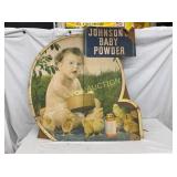 2PC. CB JOHNSONS BABY POWDER W/ CHICKS 37X39