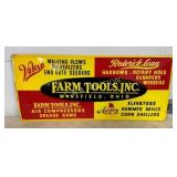 SST EMB. FARM TOOLS MANSFIELD OH SIGN 36X16