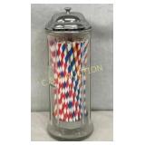 SODA SHOP GLASS STRAW HOLDER 11"