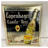 COPENHAGEN CASTLE BEER METAL OVER CB SIGN