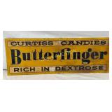 SST CURTISS CANDIES BUTTERFINGER TACKER SIGN 28X10