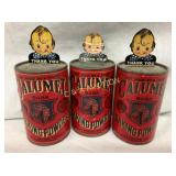 (3) 4" CALUMET POWDER BANKS W/ BABY NODDERS