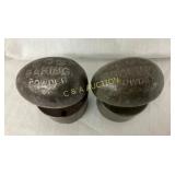 (2) RARE EARLY EGG BAKING POWDER TINS 2X3