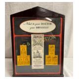 METAL DRUGGIST MEDICINE STORE DISPLAY 13X18