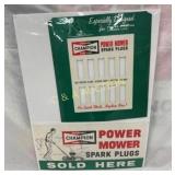 2PC. CHAMPION POWER MOWER SPARKPLUG DISPLAY