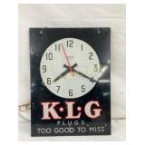 K-L-G PLUG CLOCK 10 1/2X14 "TO GOOD TO MISS"