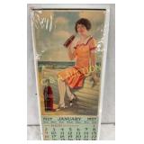 1927 NEHI CALENDAR 9X20 NICE GRAPHICS