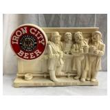 IRON CITY BEER CHALKWARE COUNTER DISPLAY 15X9