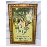 NICE EARLY TIN LITHO GRAPE-NUTS GREAT GRAPHICS