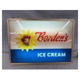 BORDENS ICE CREAM LIGHTED SIGN 20 1/2X14 1/2