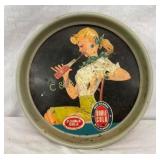 DOUBLE COLA TIP TRAY W/ GIRL 13 1/2"