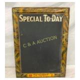 EARLY TIN LITHO SPECIAL TODAY MENU 17X23