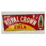 1936 SST ROYAL CROWN EMB. SIGN W/ BOTTLE 27X11