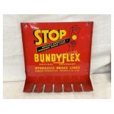 STOP BUNDYFLEX BRAKE LINES RACK SIGN 12X11 1/2