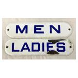 PAIR SSP MENS & LADIES BATHROOM SIGN 10X2 1/2