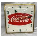 15" DRINK COCA COLA PAM FISHTAIL CLOCK