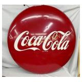 36" PAINTED METAL COCA COLA BUTTON