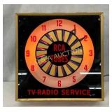 11" RCA TUBES TV-RADIO SERVICE DEALER CLOCK