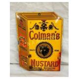 UNUSUAL SSP COLMANS MUSTARD SIGN 8X11 W/ COW