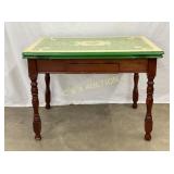 GREEN ENAMEL TOP KITCHEN TABLE
