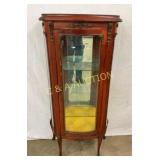 EARLY FRENCH CURIO CABINET BRASS CARVINGS