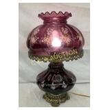 23" VICTORIAN HANDPAINTED PARLOR LAMP