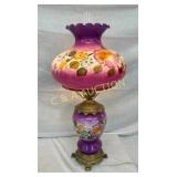 30" HANDPAINTED VICT. TABLE LAMP