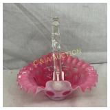 8" FENTON CARNIVAL COIN DOT BASKET