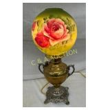 21" HANDPAINED TABLE LAMP FOOT ALADDIN STYLE BASE