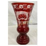 EARLY 10" CUT TO CLEAR VASE