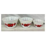 STACKING APPLE PATTERN FIREKING BOWLS