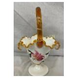 10" FENTON ARTIST SIGNED CARNIVAL BASKET