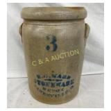 3G. STONEWARE DEPOT JAR (HAS STRESS LINE)